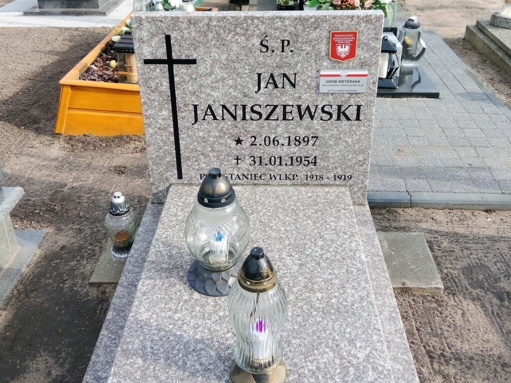 Jan Janiszewski - cmentarz parafialny we Wrześni (zdjęcie udostępnił Remigiusz Maćkowiak)