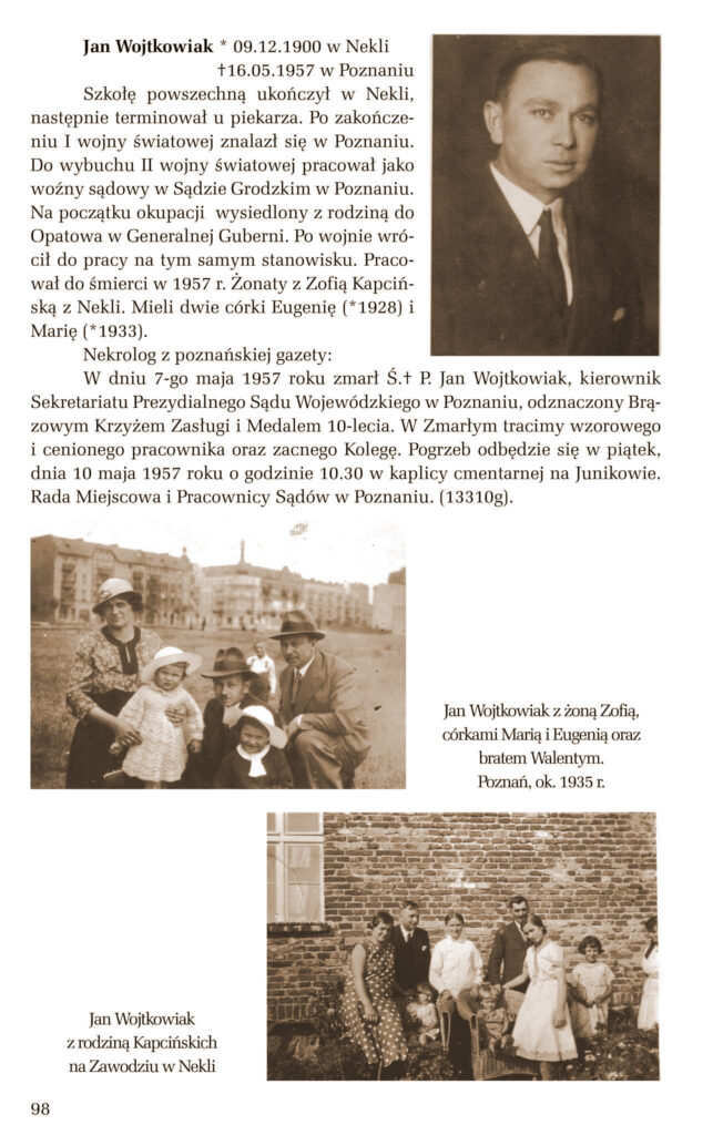 Fragment publikacji "Ślady pamięci. Wojtkowiaków służba ojczyźnie" (praca zbiorowa, Nekla 2013)