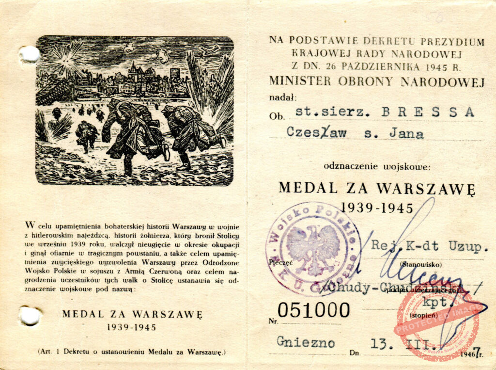 Czesław Bressa (zdjęcie udostępnił Remigiusz Maćkowiak)