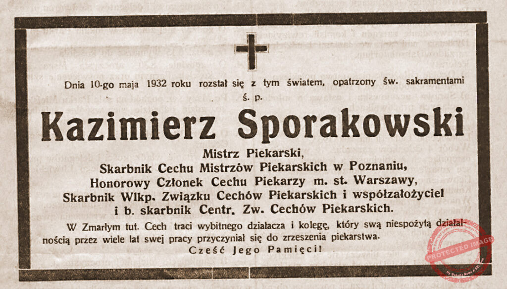 Kazimierz Sporakowski - Informator Piekarski Cechów Piekarskich R1 nr 03 Poznań czerwiec 1932 r.