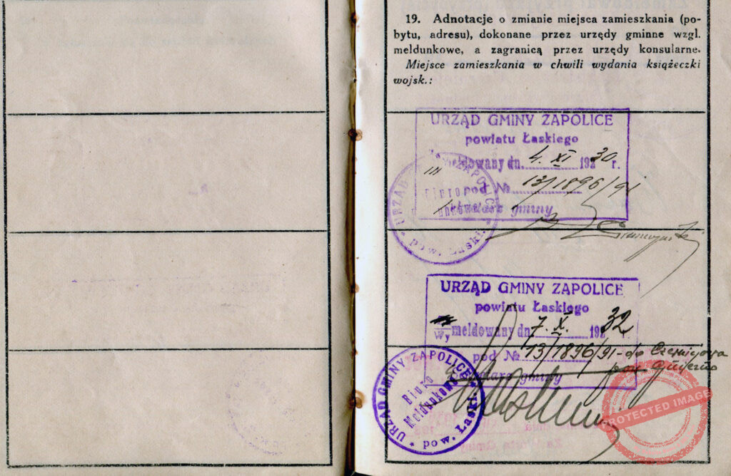 Wincenty Perek (dokument udostępnił Jerzy Pawlak)