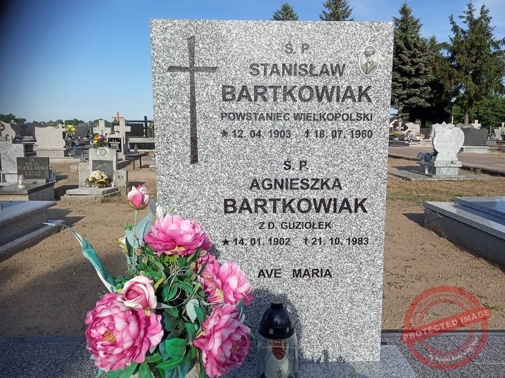 Stanisław Bartkowiak - cmentarz w Kaczanowie (zdjęcie udostępnił Remigiusz Maćkowiak)